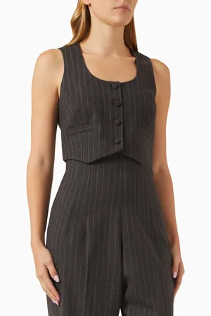 RACIL Tony Signature Cropped Waistcoat in Tux Wool