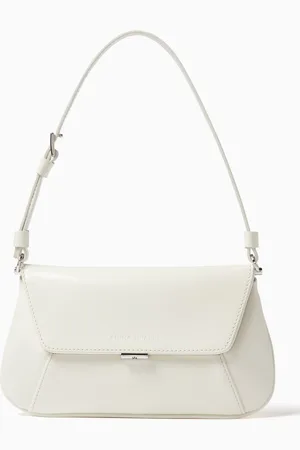 Amina Muaddi Mini Ami Shoulder Bag in Leather