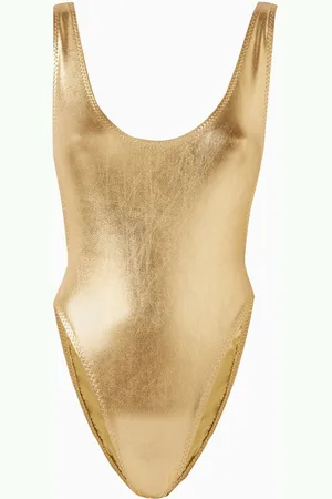 Norma Kamali Marissa One-piece Swimsuit in Stretch Foil