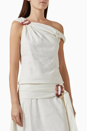 Anna Quan Minkey Asymmetric Buckle Top