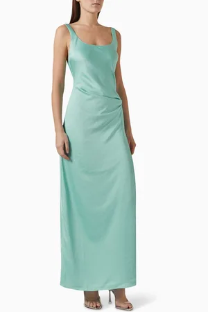 Anna Quan Etta Slit Maxi Dress in Satin