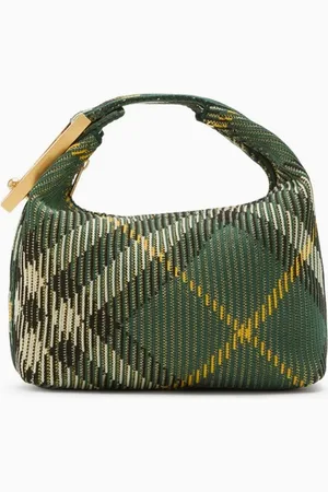 Burberry Mini Peg Duffle Bag in Check Knit