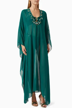 PATBO Portofino Hand-beaded Kaftan in Chiffon