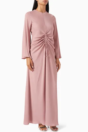 Anatomic Yellina Drawstring Maxi Dress in Soft Suede