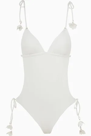 ZIMMERMANN Pop Flower Trim One-piece Swimsuit in Italian Lycra