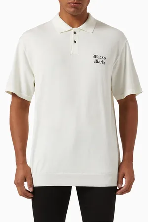 Wacko Maria Logo Embroidered Polo Shirt in Knit