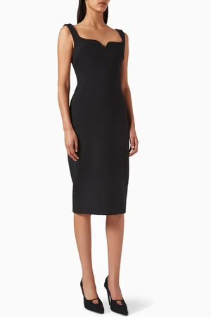 Victoria Beckham Fitted Midi Dress