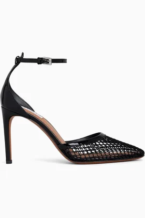 Alaïa 90 Pumps in Mesh & Patent Leather