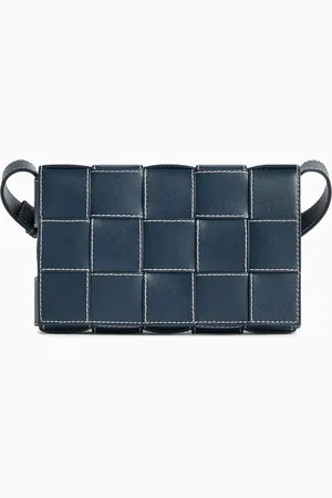 Bottega Veneta Cassette Crossbody Bag in Orthogonal Woven Leather