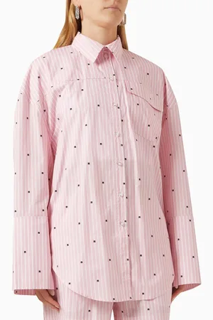 ROTATE Oversized Logo Shirt in Organic Cotton