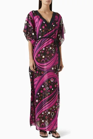 Puccini Fontane Belted Kaftan in Cotton