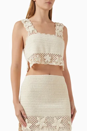 Cleonie Swim Seastar Hand-crochet Crop Top