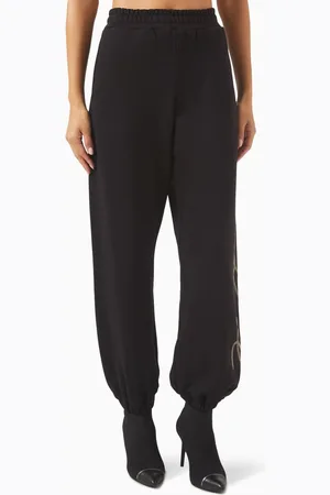 Karl Lagerfeld Rhinestone-logo Sweatpants in Cotton Blend