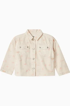 BONPOINT Graphic Print Jacket in Denim