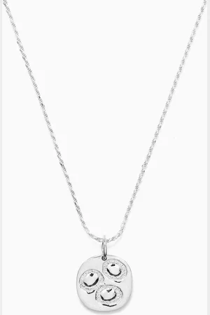 Bleue Burnham Oval Chloroplast Impression Pendant Necklace in Sterling Silver