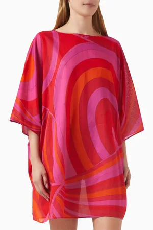 Puccini Iride-print Mini Kaftan in Cotton