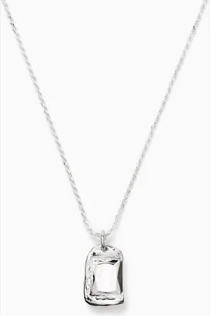 Bleue Burnham Rose Impression Pendant Necklace in Sterling Silver