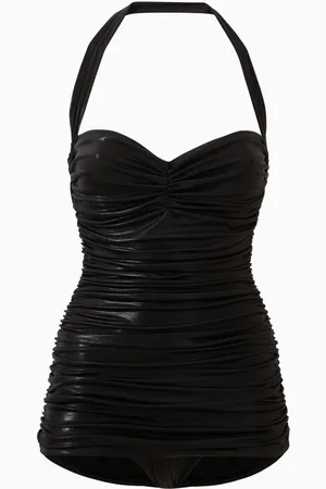 Norma Kamali Bill One-piece Swimsuit in Stretch Lamé