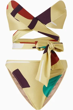 Adriana Degreas Modernism Bikini Set in Stretch Nylon