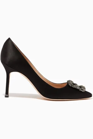 Manolo Blahnik Hangisi 90 Pumps in Satin