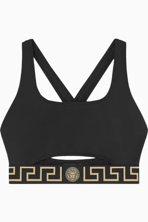 VERSACE Greca Border Bikini Top in Lycra