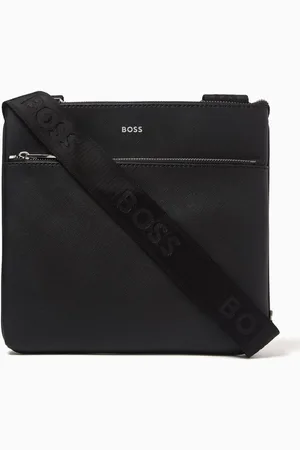 HUGO BOSS Zair Envelope Crossbody Bag in Leather