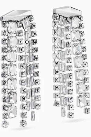 Jimmy Choo Zandra Drop Crystal Earrings in -tone Steel
