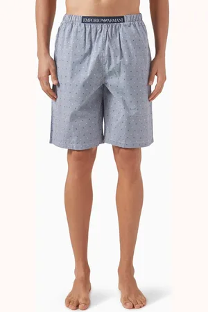 Emporio Armani All-over Print Shorts in Cotton