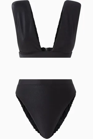 Adriana Degreas Shoulder-pad Bikini Set in Stretch Nylon