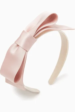 HUCKLEBONES LONDON Bow Hairband in Satin