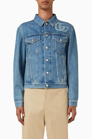 Gucci Lasered Double G Jacket in Denim