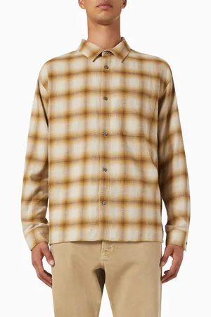 Frame Lightweight Plaid Shirt in Cotton & Wool