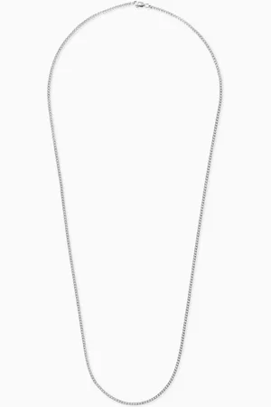 MIANSAI Cuban Chain Necklace in Sterling Silver, 2mm