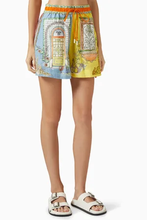 ALÉMAIS Monte Printed Shorts in Linen