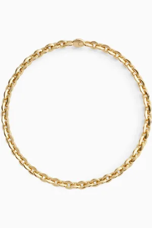 Bottega Veneta Shape Chain Necklace in 18kt -plated Sterling Silver