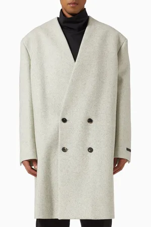 FEAR OF GOD Long Lapelless Blazer in Military Wool