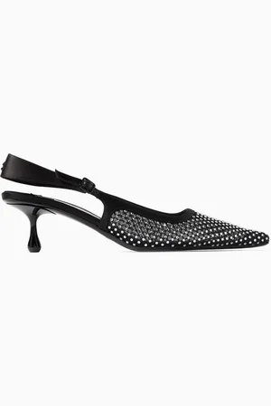 Jimmy Choo Amel 50 Crystal-embellished Slingback Pumps in Mesh