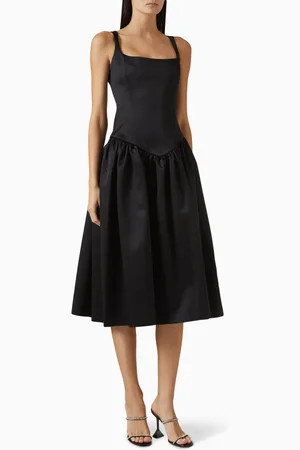 De La Vali Lola Midi Dress in Satin