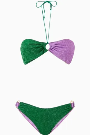 Oseree Lumière Bi-colour Bikini Set in Lurex