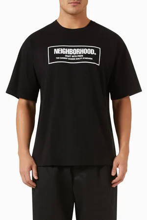 NEIGHBORHOOD Box Logo T-shirt in Cotton Jersey