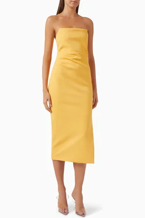 Mossman Revere Draped Midi Dress