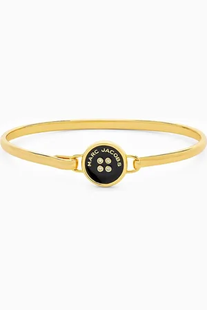 Marc Jacobs The Button Hinge Bracelet in Gold-plated Brass