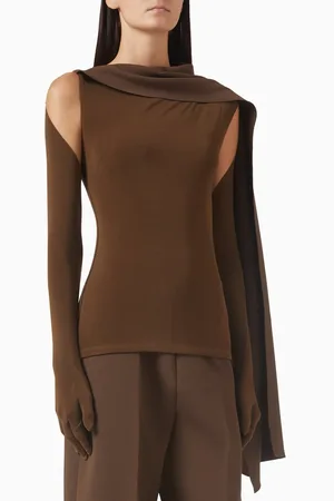 CHATS BY C.DAM Leca Asymmetric Cape Top