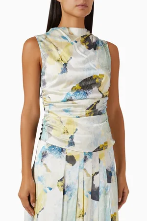 Anna Quan Korina Printed Top in Silk-blend