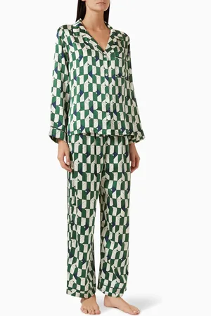 Eberjey Inez Printed Pyjama Set in Silk