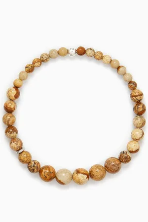 The Monotype The Miller Beaded Bracelet in Silver-plated Brass