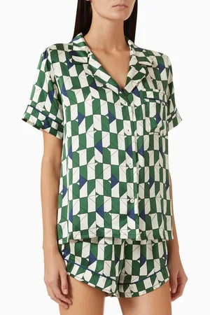 Eberjey Inez Printed Pyjama Set in Silk