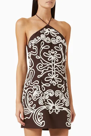 Hemant & Nandita Ilaya Floral-embroidered Mini Dress