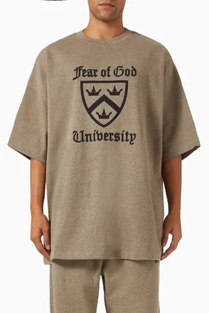 FEAR OF GOD Logo Crewneck T-shirt in Cotton