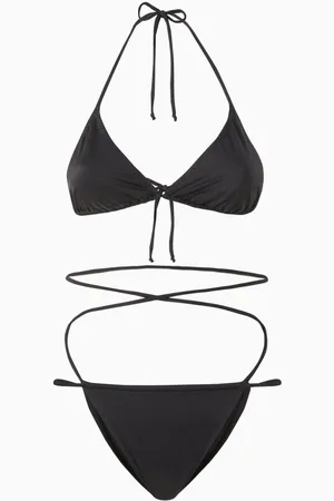 Norma Kamali Criss-cross Bikini Set in Nylon Lycra